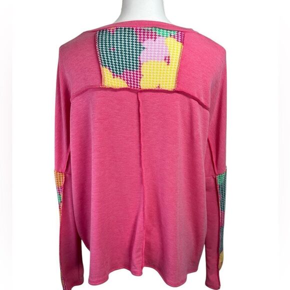 Haptics Colorful Floral Patchwork Women's Top‎ Size Medium - Picture 5 of 9